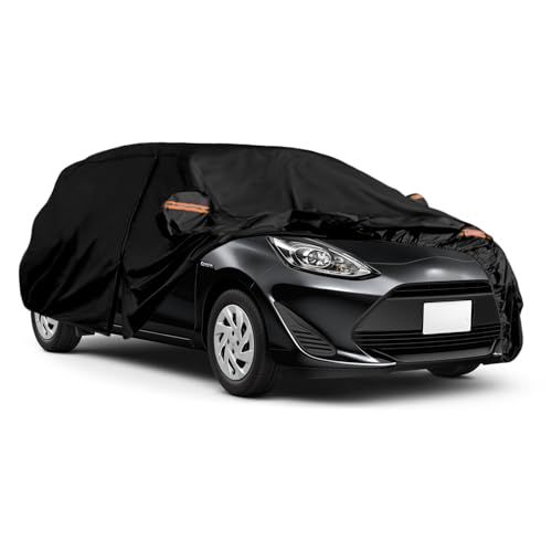 トヨタ アクア 車カバー ボディカバー カーカバー 車体カバー 専用 2011年?現行 裏起毛 防水性アップ 紫外線対策 熱遮断 防塵 雪/強風/黄砂対策 四季対応 防風ロープ/収納袋付きas
