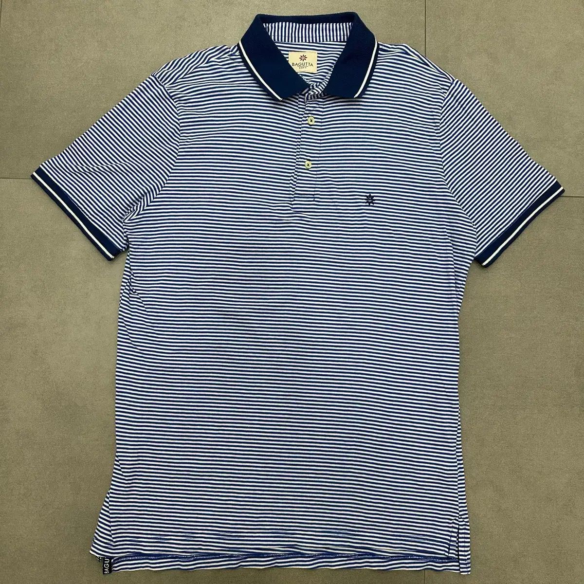 バグッタ bagutta ストライプ ポロシャツ 半袖 カラーTシャツ L