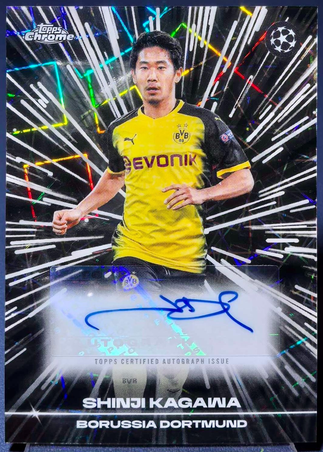 香川真司 Shinji Kagawa Topps Chrome UCC Black Lazer 2025-26 Auto