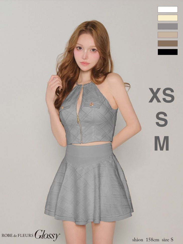 ナイトドレス・キャバドレスグレー GL4218 ROBE de FLEURS Glossy 