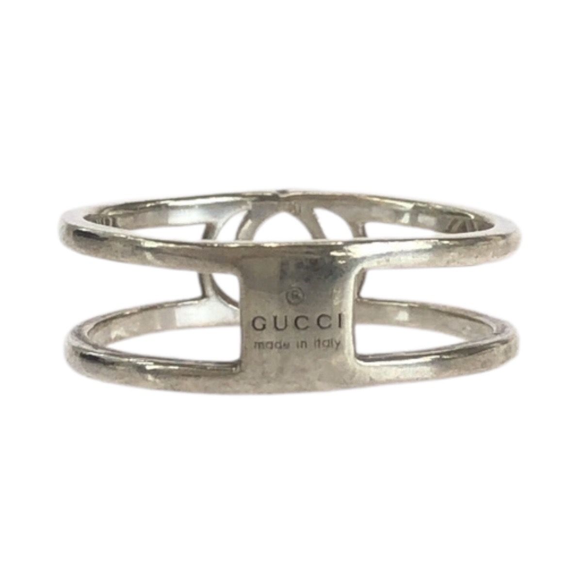 美品 GUCCI グッチ インターロッキングG スリム オープン バンド 