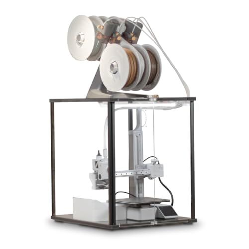 Bambu Lab A1 Mini用3Dプリンターエンクロージャー 煙・臭気対策、空気清浄用換気口、過熱防止、LEDライト、柔軟なAMS Lite配置、ブラック/ 0aab588d