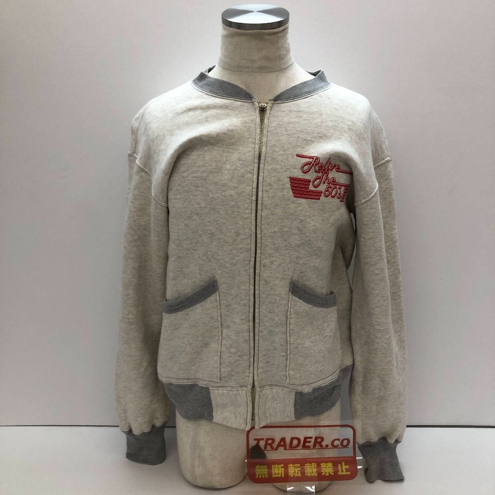 04w7402∞※【中古】 THE FLAT HEAD フラットヘッドスエット スウェット ジップ―パーカー サイズL オートミール グレー 【八王子店】