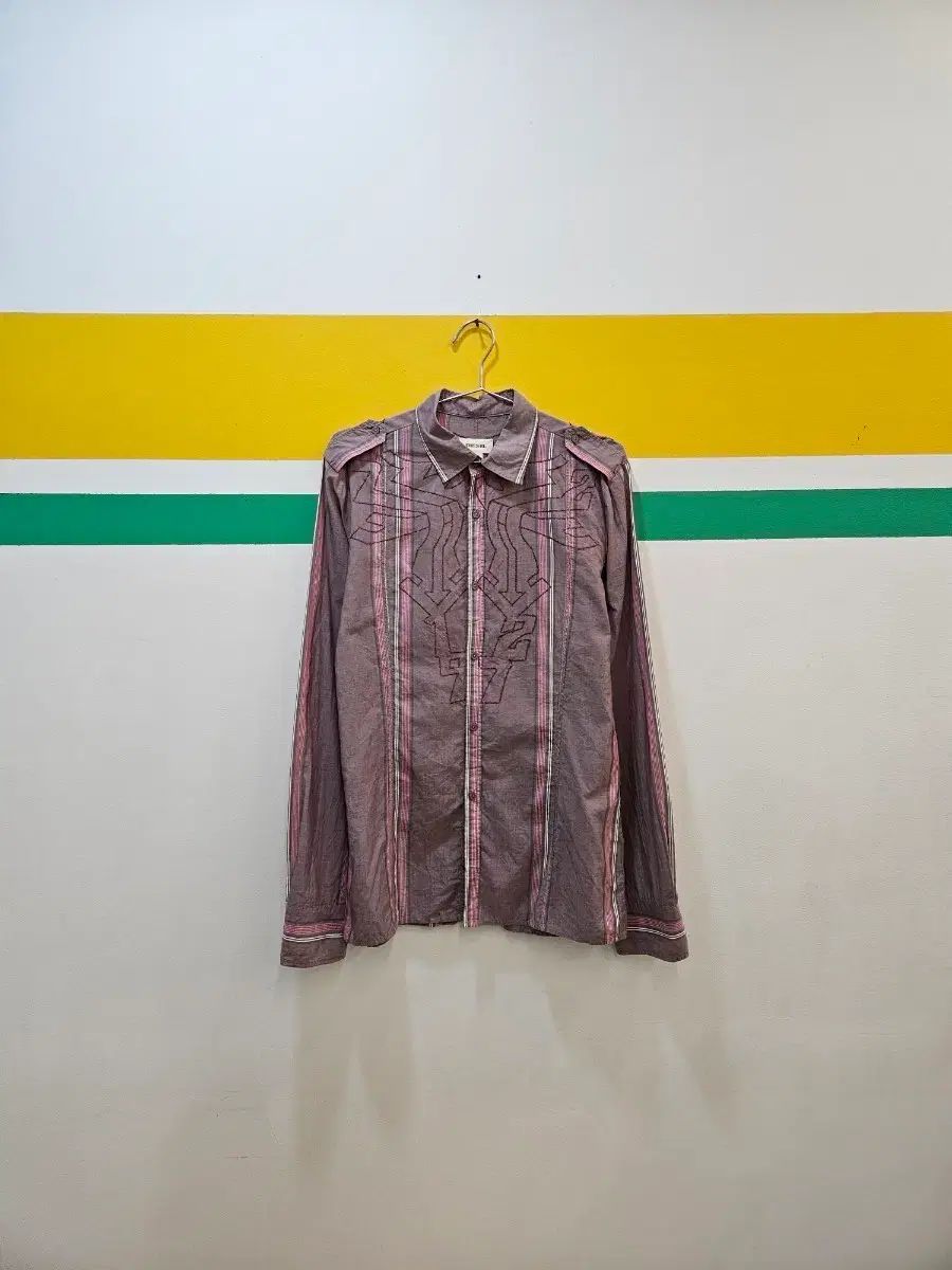 DIESEL 刺繍 PURPLE シャツ