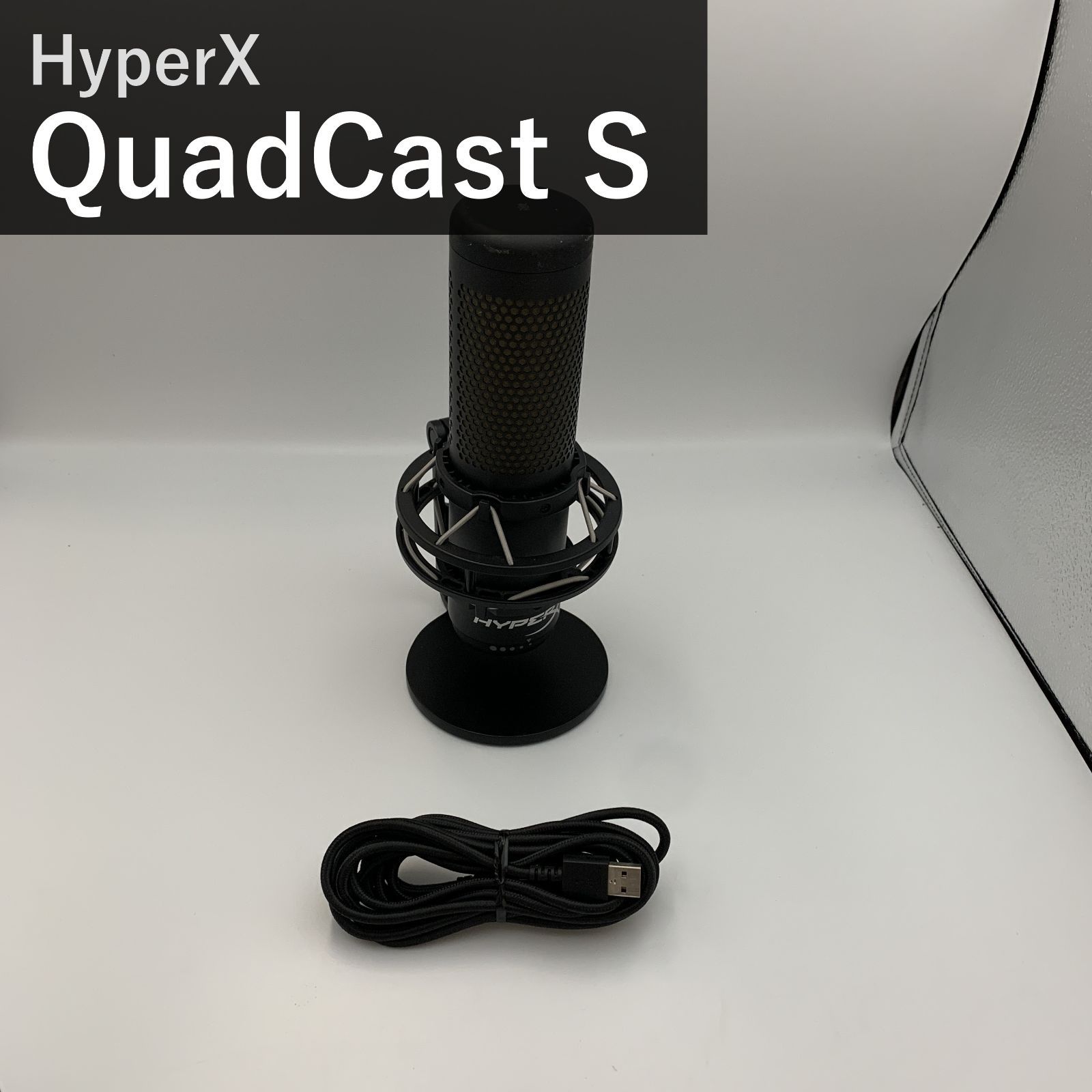 HyperX ハイパーエックス QuadCast S USBコンデンサーマイク HMIQ1S-XX-RG/G ブラック RGBライティング スタンドアロン PS4 PC対応 配信 ゲーミング ストリーマー コンテンツクリエーター