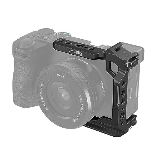 SmallRig カメラ用ハーフケージ ケージサポート Sony Alpha 6700 / 6600 / 6500 / 6400用 アルカタイプ用クイックリリースプレート内蔵 シューマウント付きカメラビデオケージ 1/4''-20 & 3/8 f8b3209e