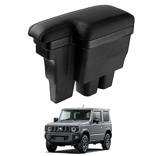 Auto Spec【アルミニウム合金爪】スズキ 新型ジムニー JB64W/JB74W H30.7-現行 車用アームレスト コンソールボックス 金属爪 車内収納ボックス 車種専用設計 小物入れ 肘掛け 肘置き 多機能 収納アクセサリー カー用品 51e7dc9c