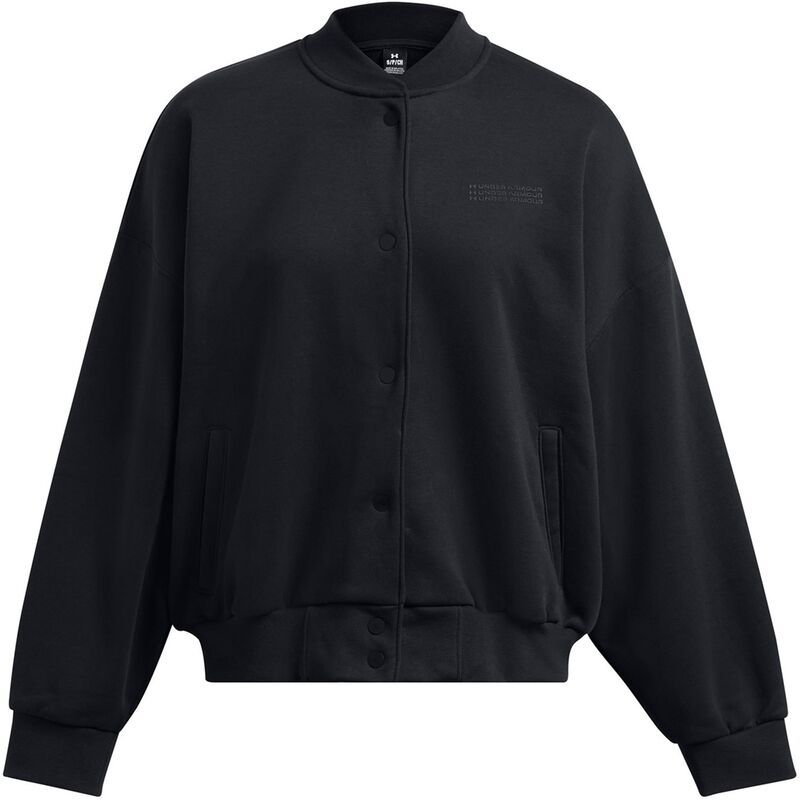 アンダーアーマー レディース アウター ジャケット・ブルゾン Under Armour Flc Varsity Jkt Ld99 Black ブラック