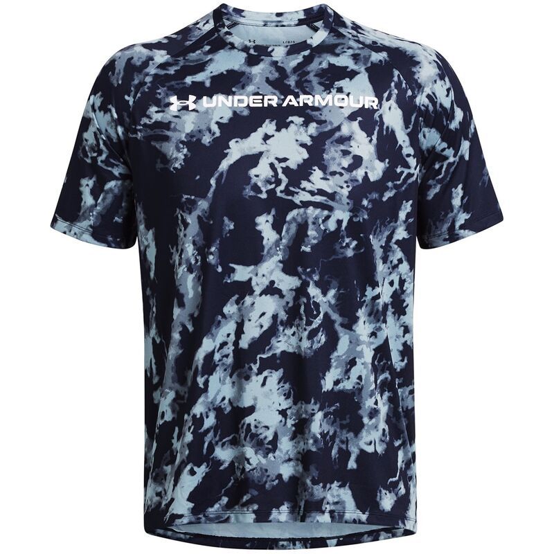 アンダーアーマー メンズ トップス Tシャツ Under Armour Armour Tech Camo T Shirt Mens Blue ブルー