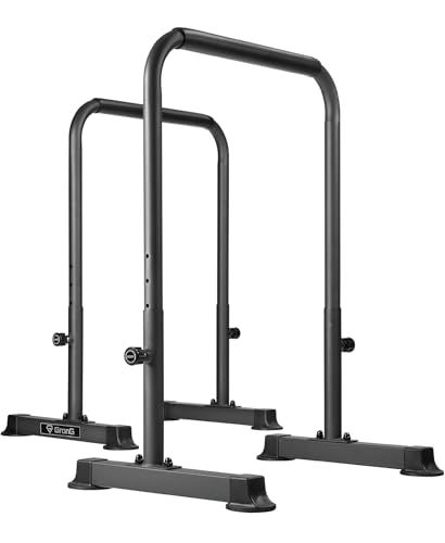 グロング GronG ディップススタンド ディップスバー 高さ5段階調節 筋トレ器具 耐荷重120kg★m bc77c7d2