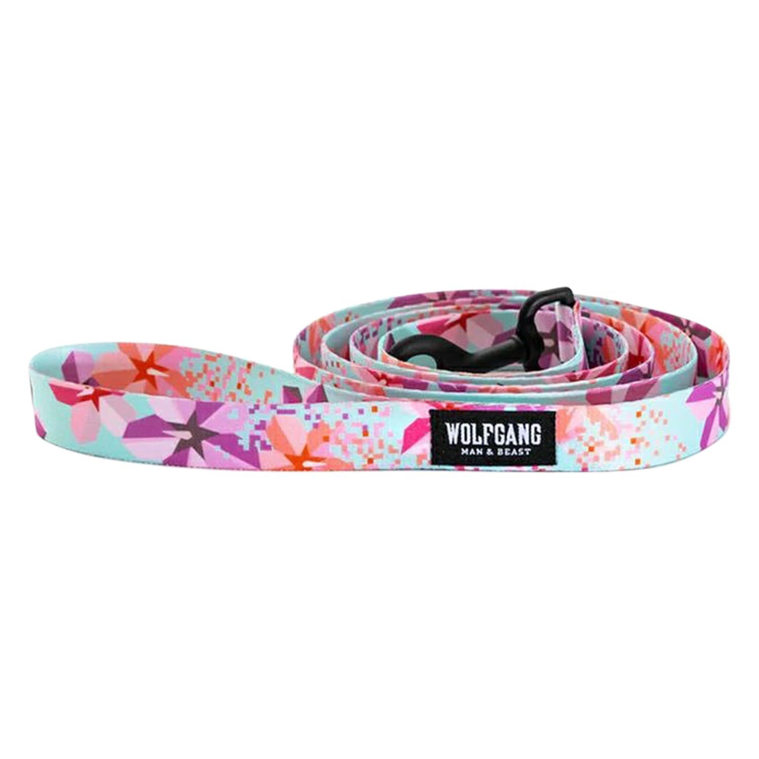 【新品未使用】wolfgang首輪Mとリード183cm DigiFloral WOLFGANG/ウルフギャング DigiFloral Leash (Lサイズ) 巾2.5cm x 長さ