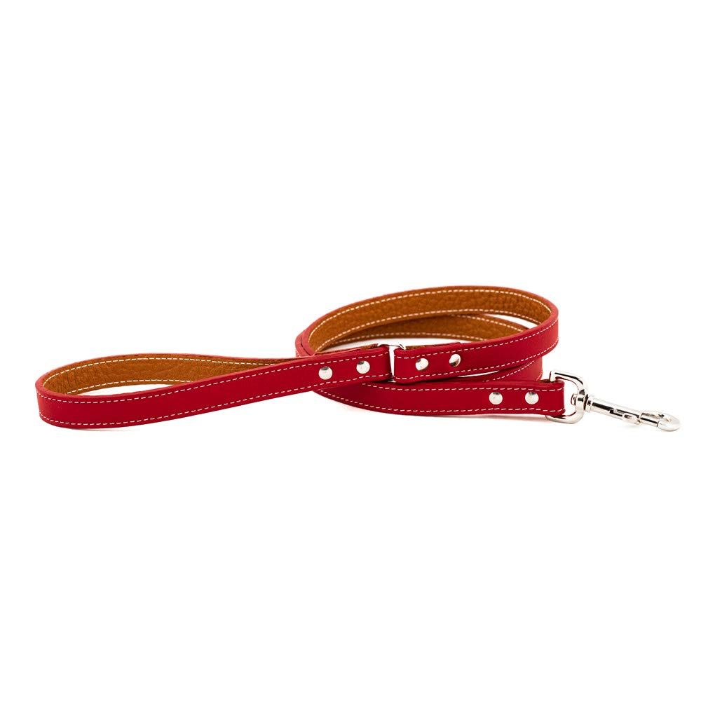 Auburn Leathercrafters リード リーシュ 犬 TUSCANY LEASH 太さ:1.3cm×長さ:121.9cm RED