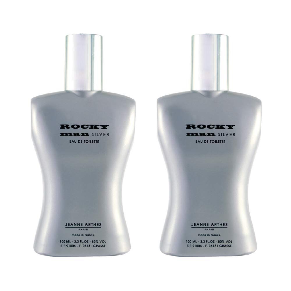 ジャンヌアルテス JEANNE ARTHES ジャンヌ・アルテス ロッキーマン シルバー オードトワレ 100ml×2本 香水 メンズ レディース [ロッキーマンシルバー] [100ml×2]