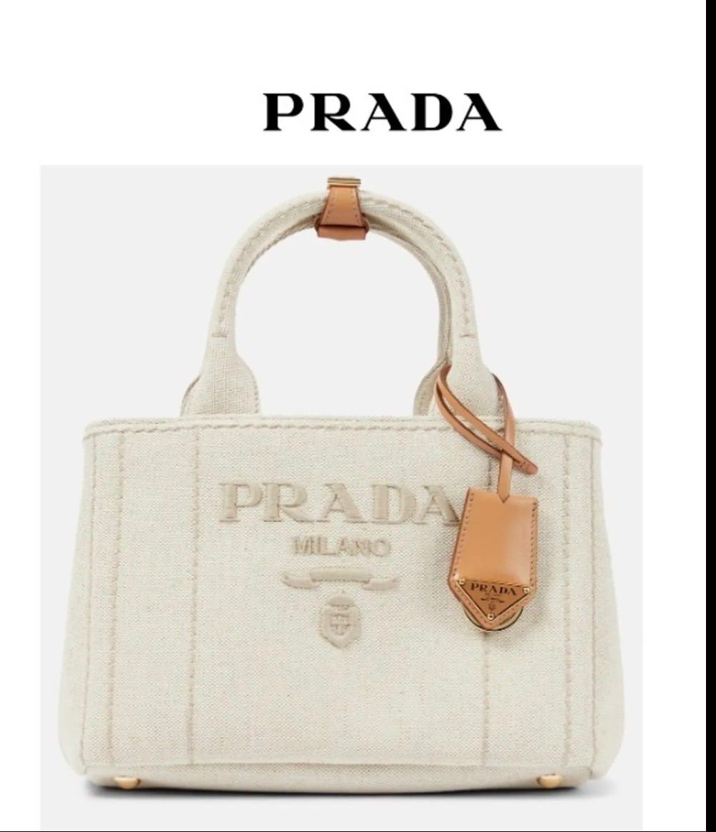 ★Prada★ジャルディニエラ ミディアム キャンバス トートバッグ