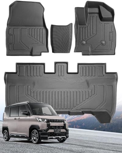 R◆ニッサン ルークス 40系 / ミツビシ デリカミニ 30系 フロアマット 3D立体カーマット 車種専用設計 Roox/Delica Mini 防水仕様 TPE素材 滑り止め 汚れ防止 耐摩耗 内装保護 簡単取付 インテリア カスタムパー 6db9bdf4