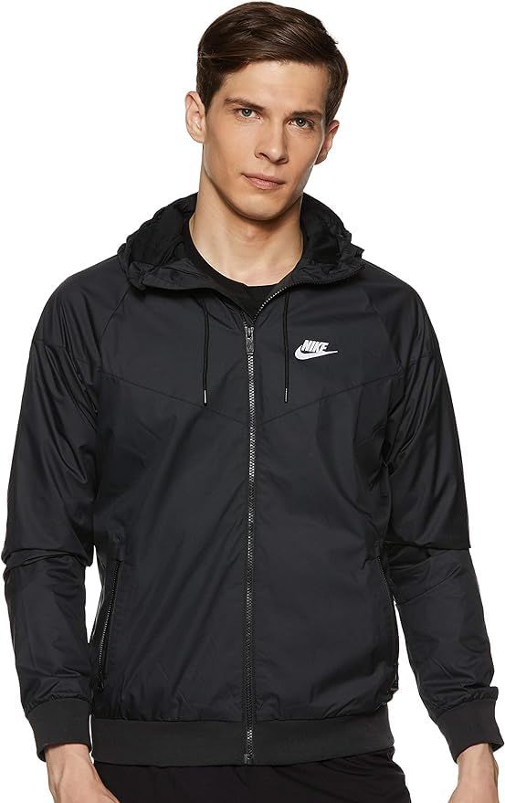 NIKE [ナイキ] メンズ ウィンドブレーカー ジャケット NSW HE WR ウーブン フーディ ジャケット ランニングウェア ジョギング ブラック 727325-010 国内正規品 (L(胸囲97~103cm/参考身長176~185cm))