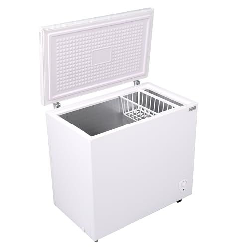 冷凍庫 198L 家庭用 業務用 ノンフロン チェストフリーザー 上開き バスケット付き 温度7段階調節 ストッカー 冷凍 キャスター付き 省エネ 冷凍冷蔵庫 静音 大容量 食品 冷凍食品 キッチン家電 (198L ホワイト)ry