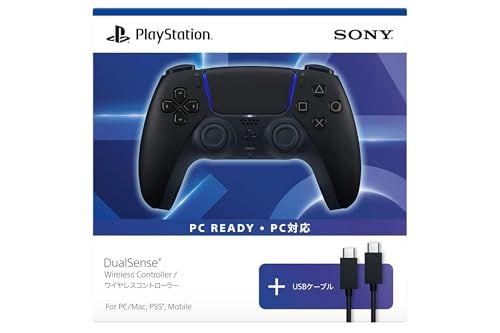 ☆新品☆【純正品】DualSense ワイヤレスコントローラー ミッドナイト ブラック + USBケーブル for PC(CFIJ-15502) 84c6dde3