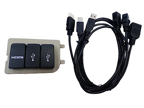 ホンダ N-BOX & N-BOXカスタム JF3 JF4 用 純正&社外ナビ 用 USB&HDMI用 ソケット&ベージュパネル&ケーブルSET HONDA用 NBOX ミラーリングに HDMI互換 USBポート追加に (USB&HDMIタイ 39bb918a