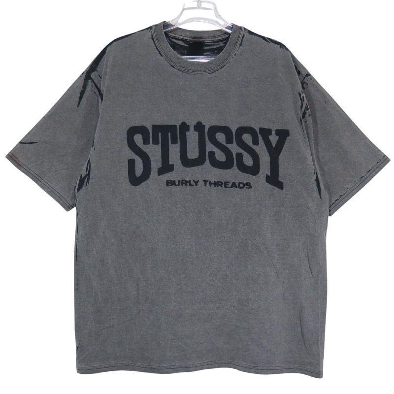 STUSSY ステューシー BURLY STONE WASHED TEE バーリー ストーン ウォッシュド Tシャツ ブラック ショートスリーブ カットソー 半袖 サイズXL June