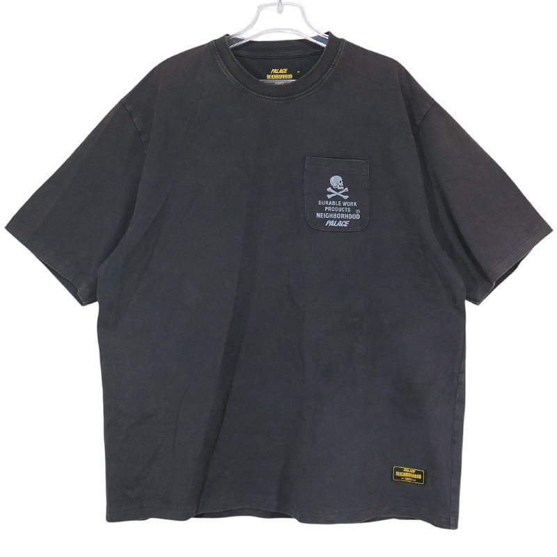 NEIGHBORHOOD ネイバーフッド × PALACE パレス POCKET T-SHIRT ポケットTシャツ ブラック クルーネック ショートスリーブ カットソー ポケT サイズXXL June