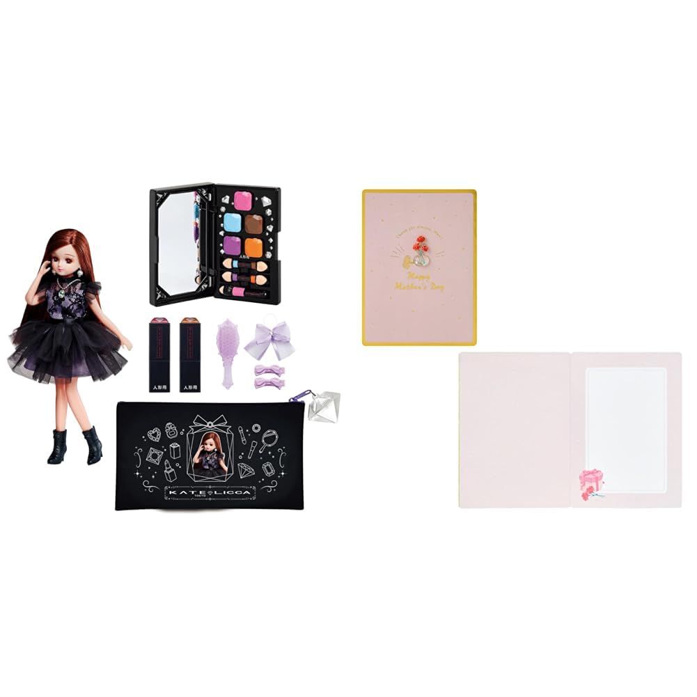 新品 【母の日セット品】タカラトミー リカちゃん ドール KATE LICCA -Make My Color- DX 着せ替え おままごと おもちゃ 5歳以上 +サンリオ メッセージカード カーネーション花瓶