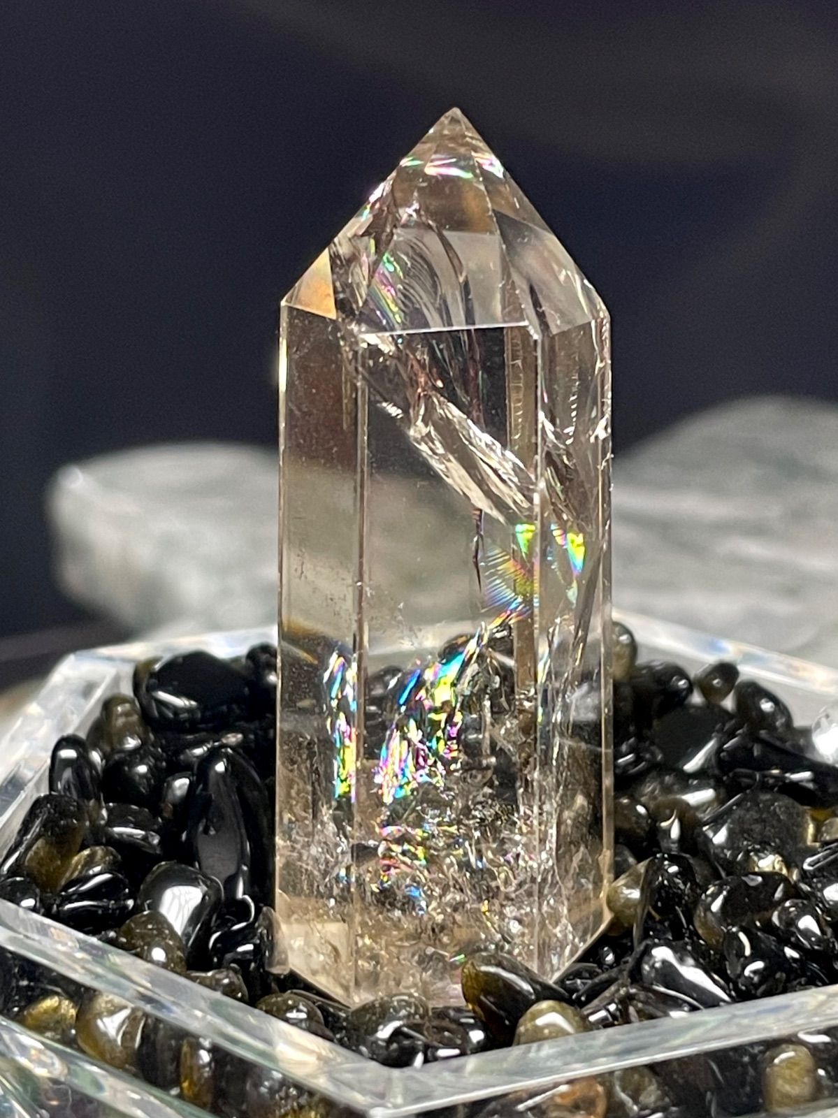 スモーキークォーツ【煙水晶】六角柱◇ミニタワー◇ポイント◇天然石