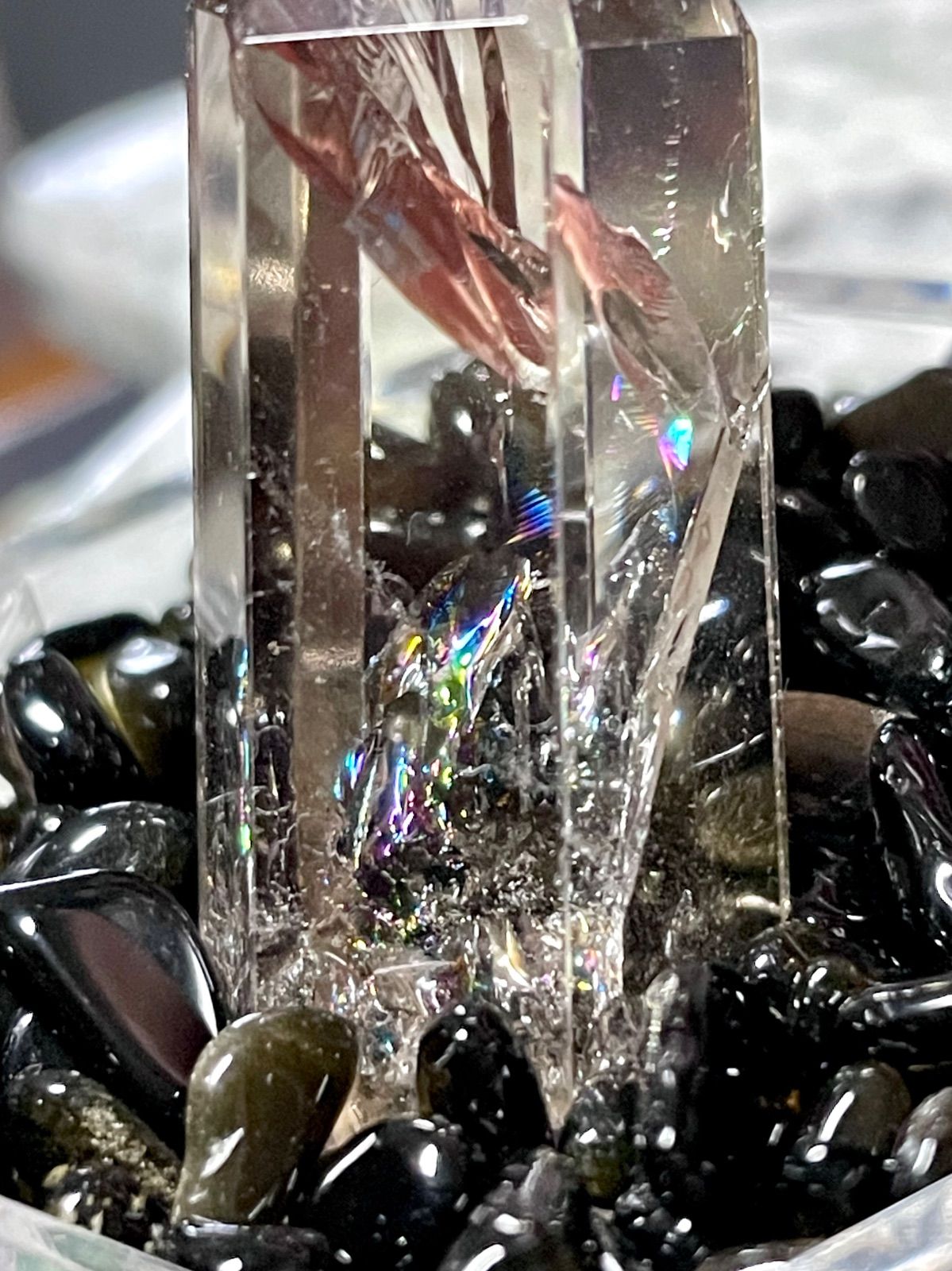 スモーキークォーツ【煙水晶】六角柱◇ミニタワー◇ポイント◇天然石