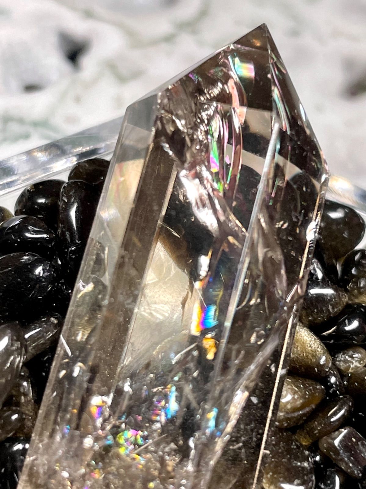 スモーキークォーツ【煙水晶】六角柱◇ミニタワー◇ポイント◇天然石 スモーキークォーツ【煙水晶】六角柱◇ミニタワー◇ポイント◇天然石
