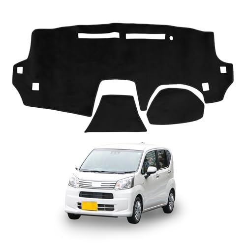 ダイハツに対応 ムーヴ LA150S/LA160S用 ダッシュボードマット 車内 ダッシュボードカバー 保護マット インテリア 内装 カスタム パーツ アクセサリー 日焼け防止/映り込み防止/傷防止/ズレ防止 フランネル素材 ブラック 1Pセ 5bb65c03
