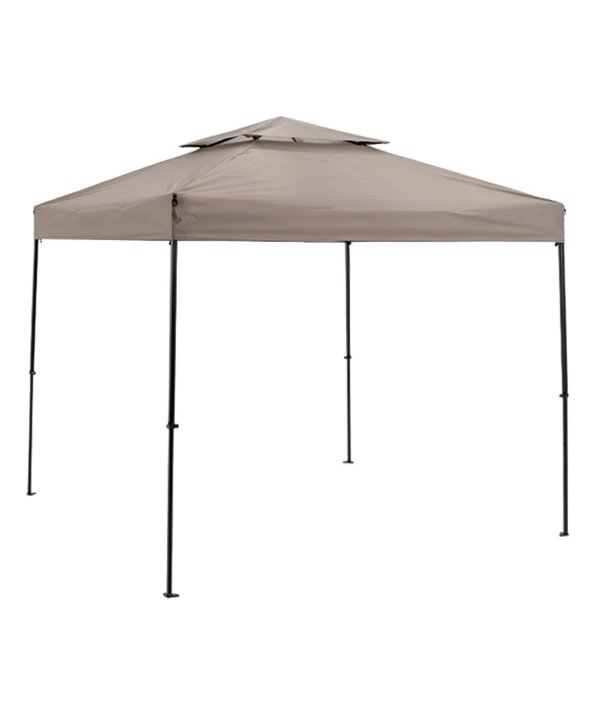 [ヒマラヤ] ワンタッチタープテント 2.5m×2.5m 大型 ワンタッチタープ250 EC160201D02 グレージュ 風抜けベンチレーション 組み立て簡単 シルバーコーティング UVカット 4段階調整ry