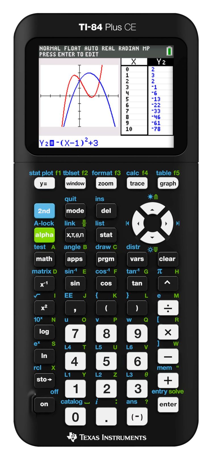 Texas Instruments TI-84 Plus CE グラフ電卓 ブラック [並行輸入品] [ブラック] [電卓]