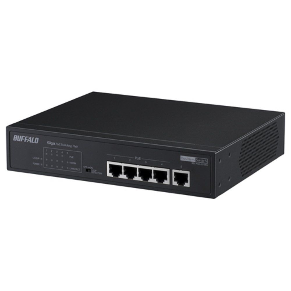新品 BUFFALO IEEE802.3af規格(PoE)対応 ノン・インテリジェントGigaスイッチ 5ポートBSL-POE-G2105U