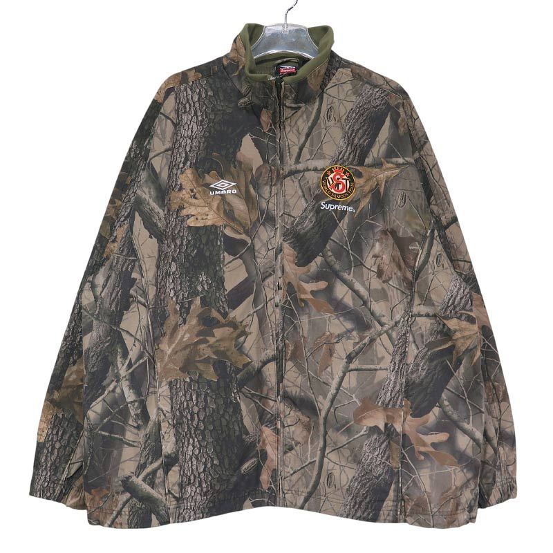 新品同様 SUPREME シュプリーム x UMBRO アンブロ 26SS COTTON RIPSTOP TRACK JACKET コットン リップストップ トラック ジャケット リアルツリー アウター サイズXL(ASIA XXL) June