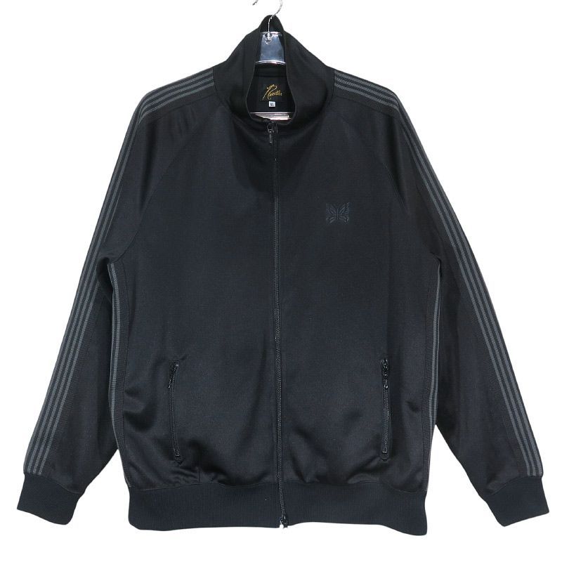 Needles ニードルズ TRACK JACKET - POLY SMOOTH RW1564 トラック ジャケット ポリエステル スムース ブラック グレー ジャージ アウター サイズXL June