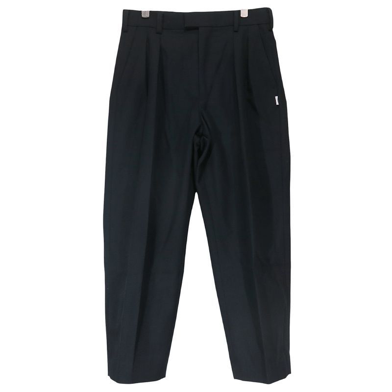 WTAPS ダブルタップス 26SS TRDT1801/TROUSERS/WOPL.SERGE 261TQDT-PTM03 トラウザーズ ウール ポリエステル ブラック パンツ ボトムス サイズ01(S) June 28,600円