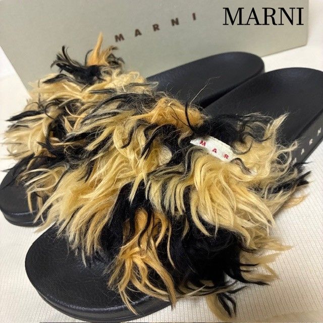 】MARNI マルニ エコファー ボア サンダル シャワーサンダル 43（約27.5cm〜28.0cm）MADE IN ITALY