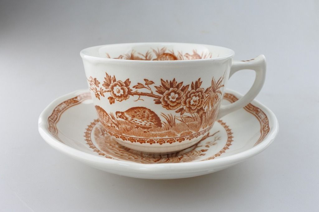 【ビンテージ・アンティーク】1920年～1930年頃 イギリス製Furnivals（ファーニバルズ）「Quail」カップ＆ソーサー