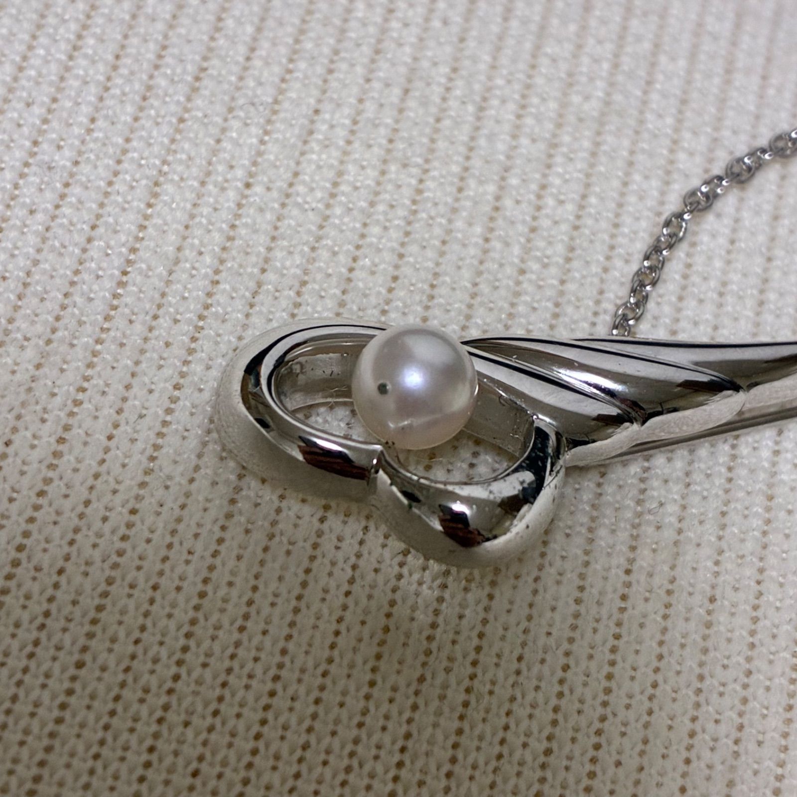 MIKIMOTO ミキモト アコヤ真珠 パール ピンブローチ シルバー SILVER 