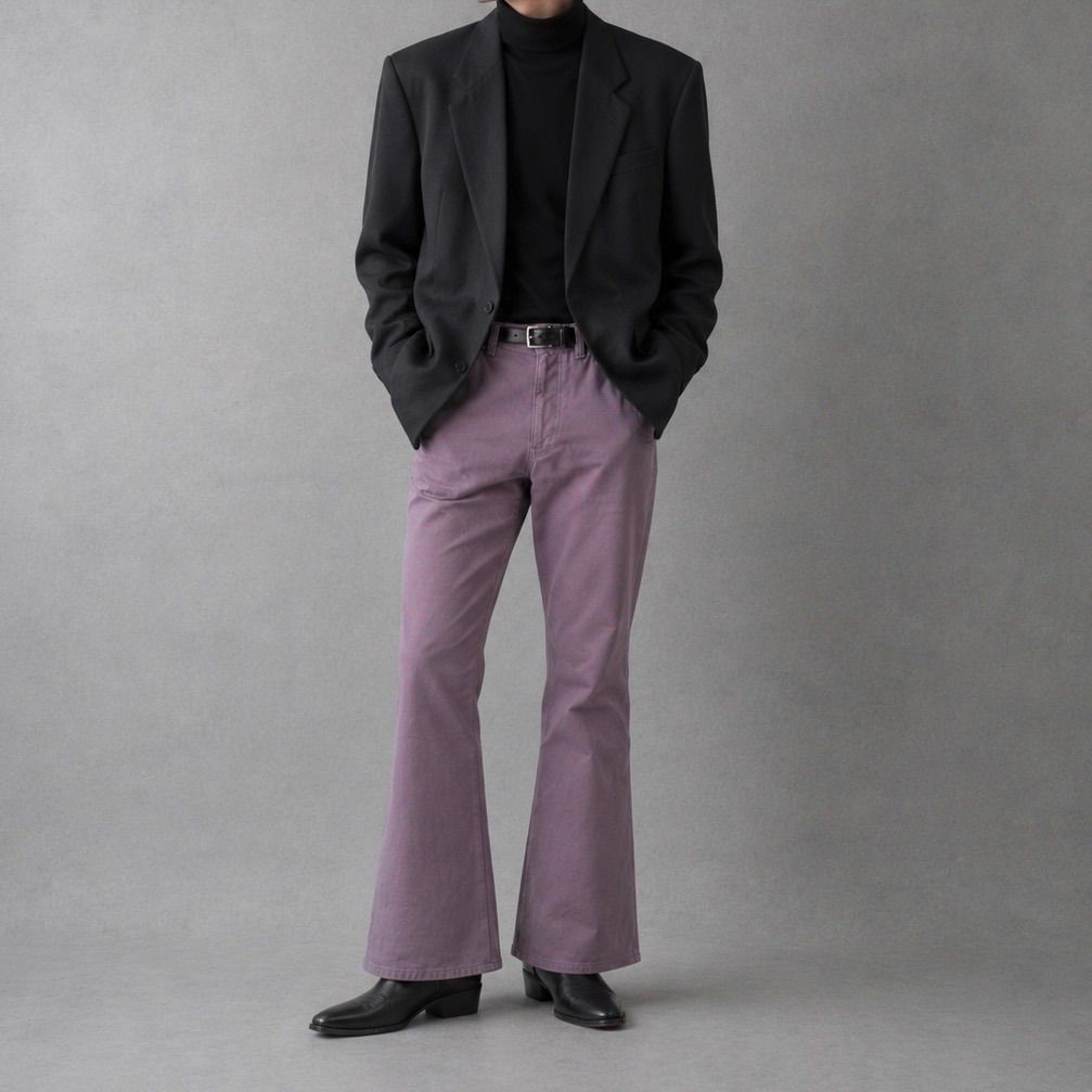LITTLE BIG / purple flare jeans - メルカリ