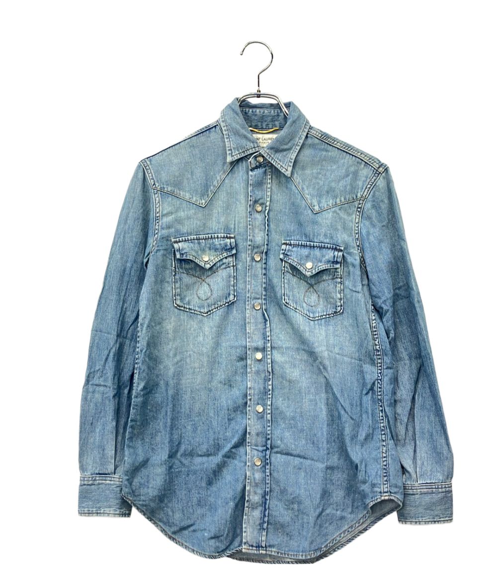 サンローランパリ デニムシャツ 374936 Y480G メンズ SIZE S SAINT LAURENT PARIS