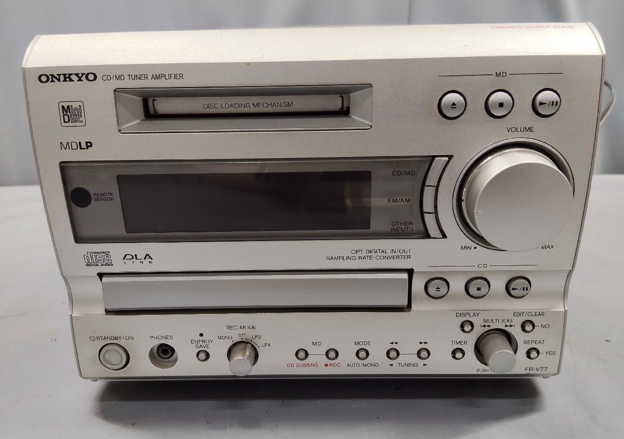 ジャンク】ONKYO FR-V77 CD/MD コンポ アンプ スピーカーセット - メルカリ