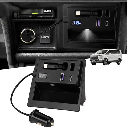 【急速充電】デリカ D5 増設電源ユニット 増設ポート アクセサリー 増設キット CV1W CV2W CV4W CV5W 新型 三菱 DELICA 後期 分配器 専用設計 usb 増設ソケット QC3.0 USBポートx1 Type-C PD 14d2bdbb