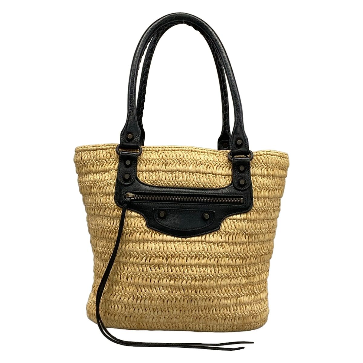 BALENCIAGA(バレンシアガ) トートバッグ ルシティ 828888 アイボリー×黒 レザー