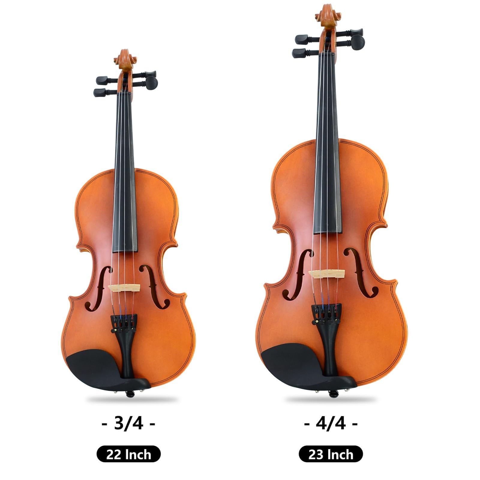 新品 BQKOZFIN バイオリン 4/4 初心者用バイオリン ヴァイオリン 弓2本