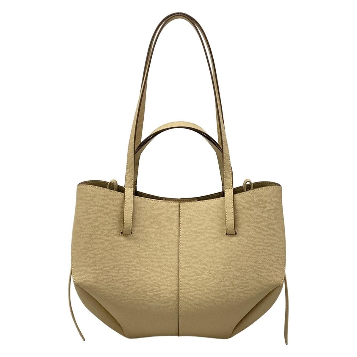 POLENE(ポレーヌ) トートバッグ美品 Cyme(シム) ミニ サンド(ベージュ) 2way レザー