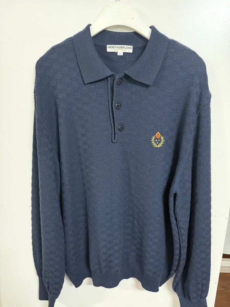 HERITAGE FLOSS カラーニット ネイビー L