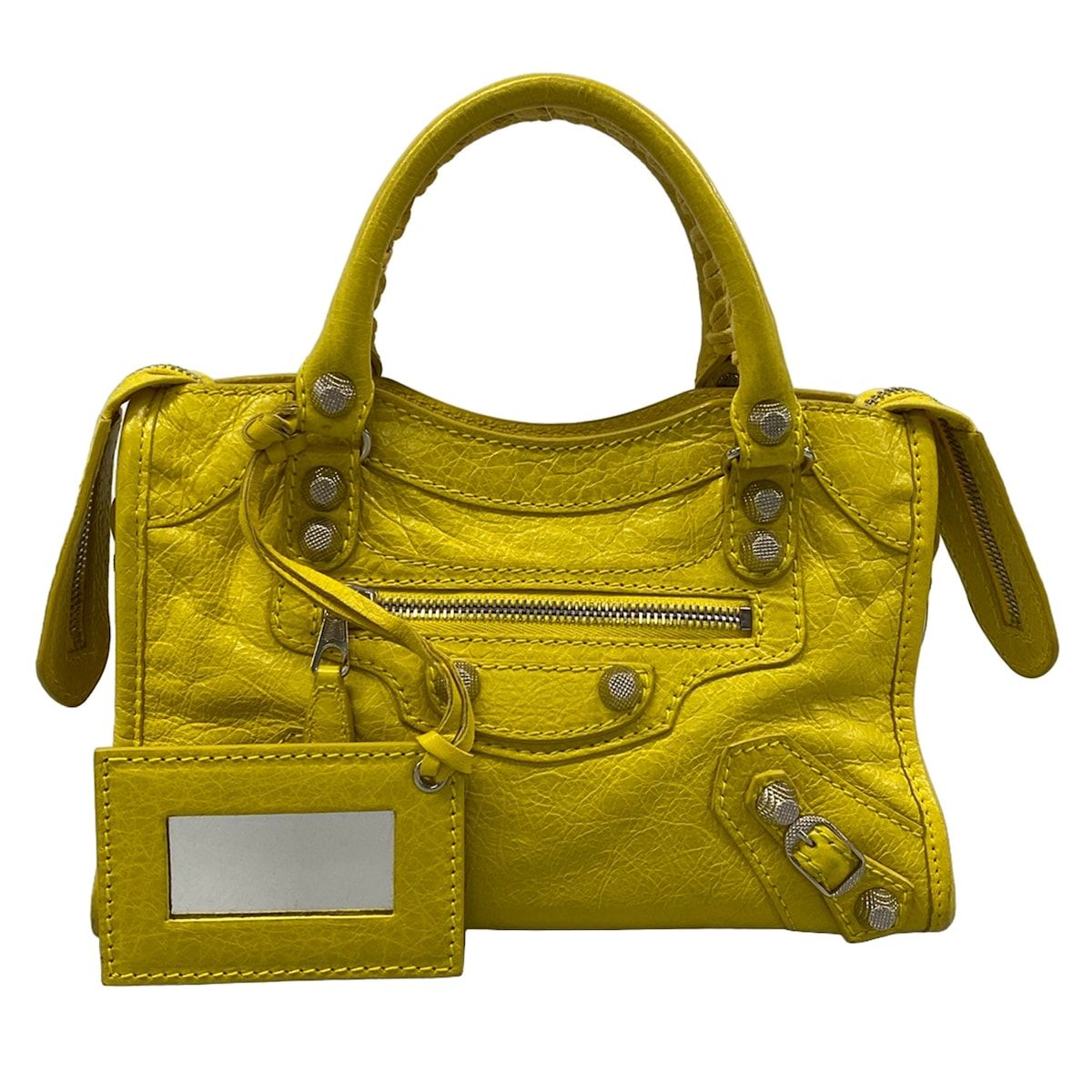 BALENCIAGA(バレンシアガ) ハンドバッグ ザ・ジャイアントミニシティ 309544 イエロー レザー