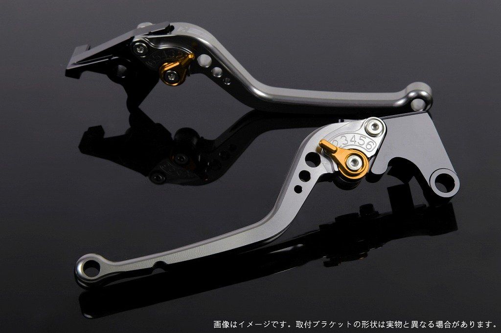 新品 SSK ロングアジャストレバー クラッチ&ブレーキセット レバー本体:チタン アジャスト:ゴールド NINJA H2/H2R KA0406708-GD