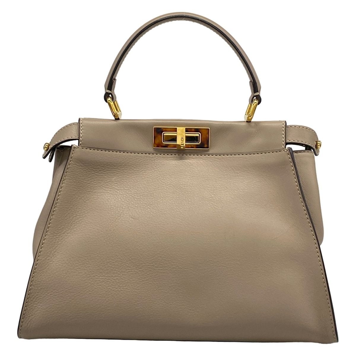 FENDI(フェンディ) ハンドバッグ ピーカブーアイコニックミディアム 8BN290-3ZL ベージュ レザー